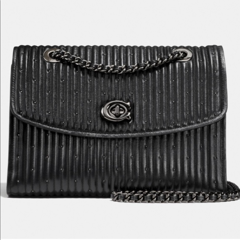 Coach Parker quilted with rivets